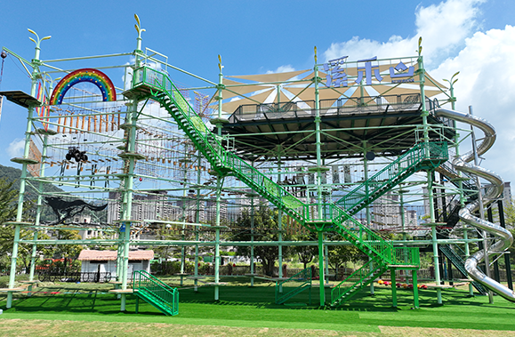 溪禾山水晶塔——國內首個茶文化高空冒險IP